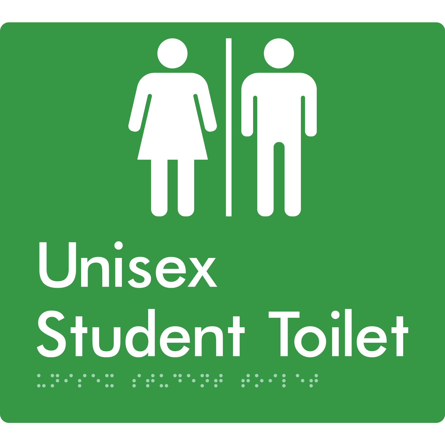 Unisex Student Toilet with Air Lock - Braille Tactile Signs Aust.