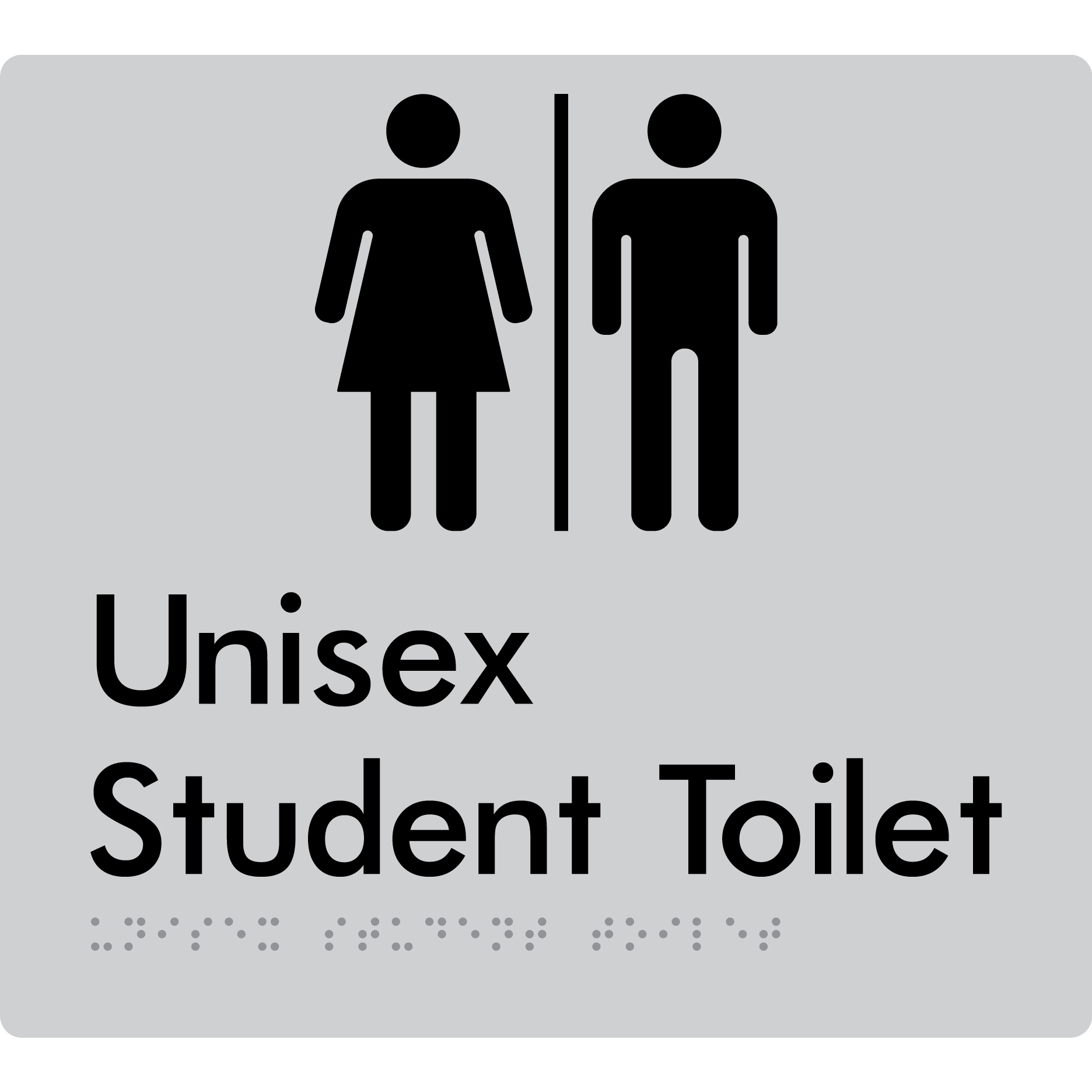 Unisex Student Toilet with Air Lock - Braille Tactile Signs Aust.