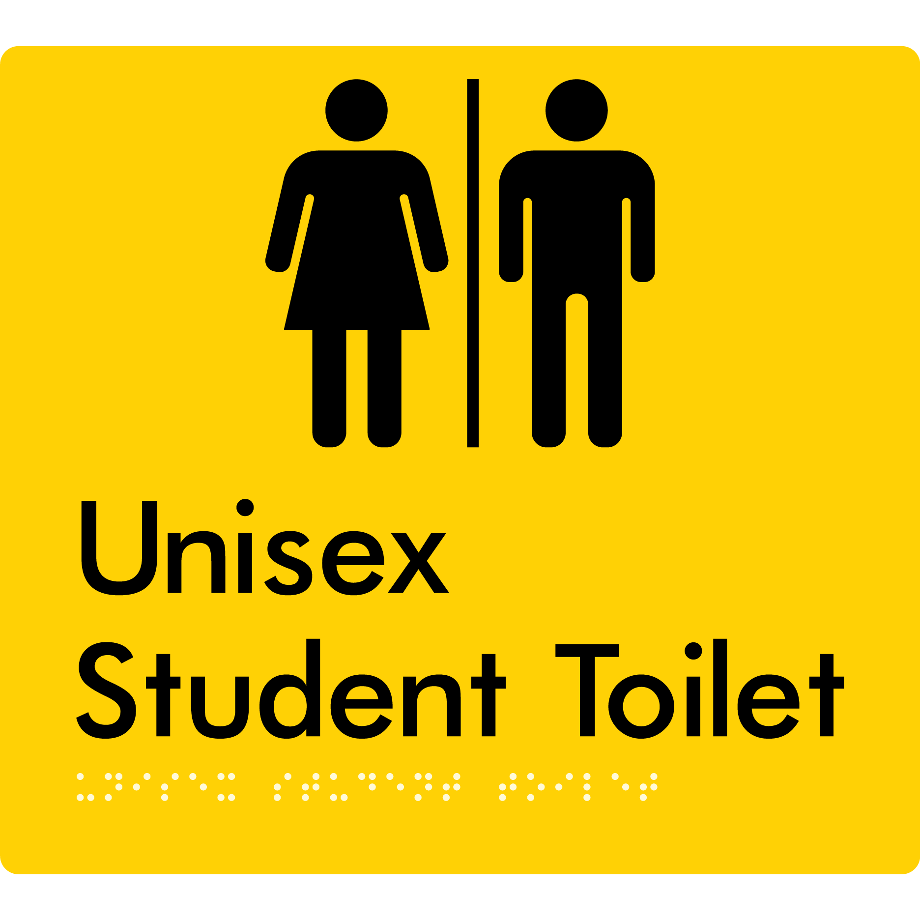 Unisex Student Toilet with Air Lock - Braille Tactile Signs Aust.