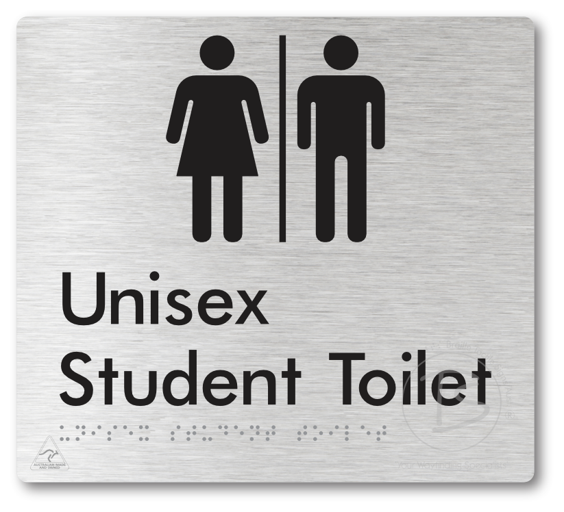 Unisex Student Toilet with Air Lock - Braille Tactile Signs Aust.