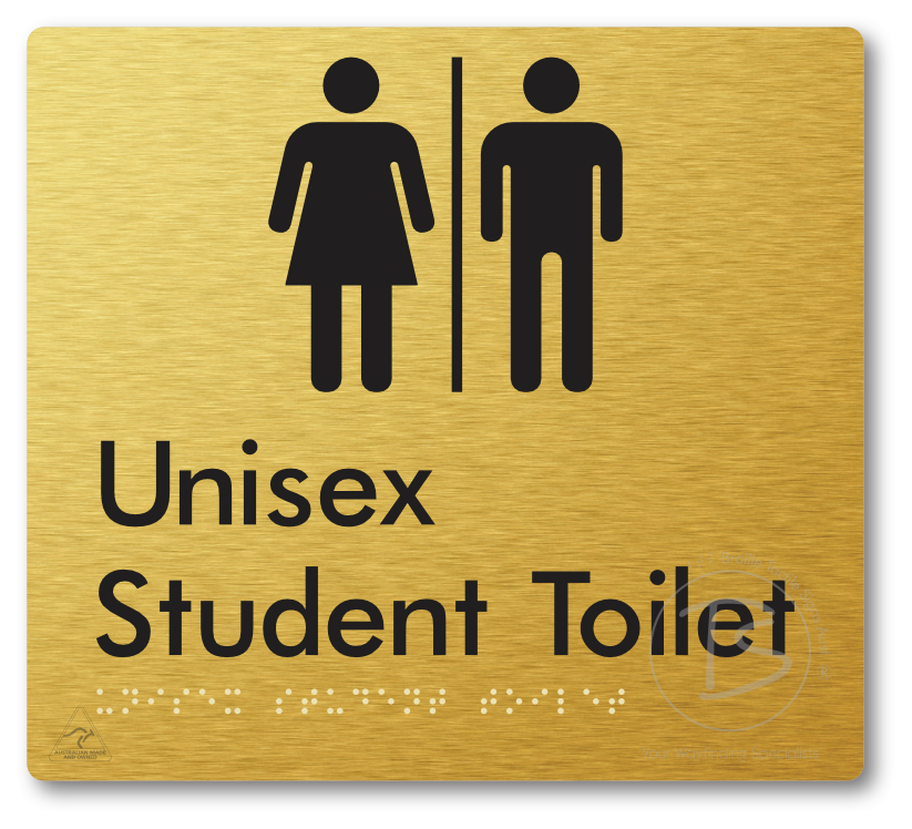 Unisex Student Toilet with Air Lock - Braille Tactile Signs Aust.