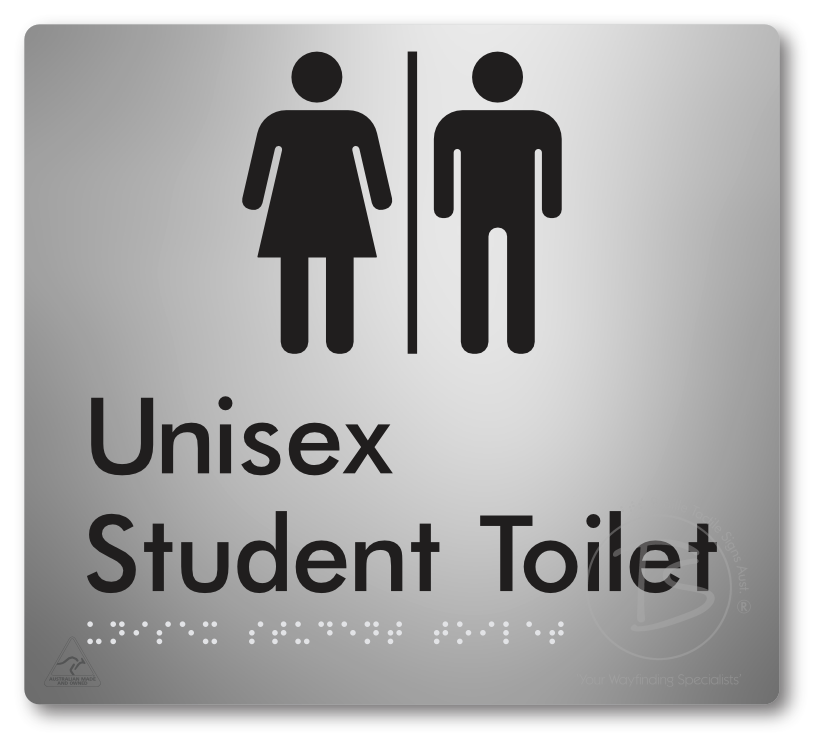Unisex Student Toilet with Air Lock - Braille Tactile Signs Aust.