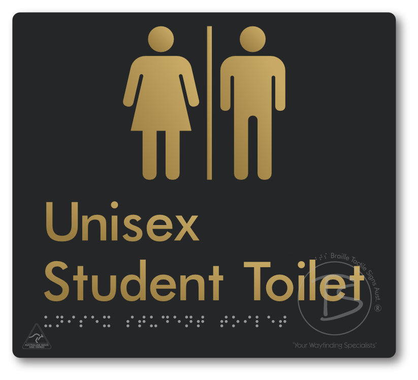 Unisex Student Toilet with Air Lock - Braille Tactile Signs Aust.