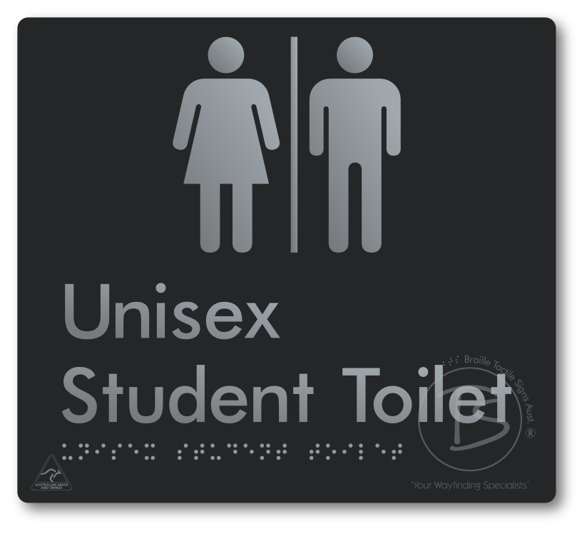 Unisex Student Toilet with Air Lock - Braille Tactile Signs Aust.
