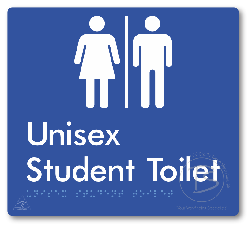 Unisex Student Toilet with Air Lock - Braille Tactile Signs Aust.