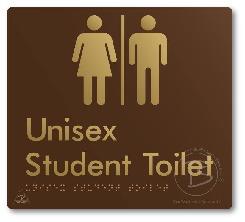 Unisex Student Toilet with Air Lock - Braille Tactile Signs Aust.
