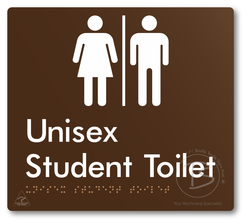 Unisex Student Toilet with Air Lock - Braille Tactile Signs Aust.