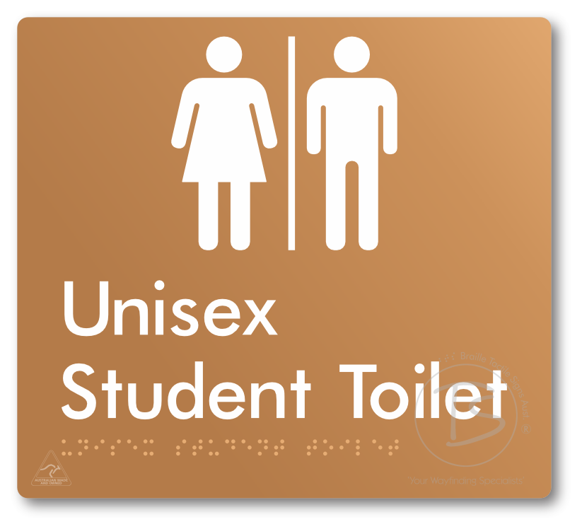 Unisex Student Toilet with Air Lock - Braille Tactile Signs Aust.