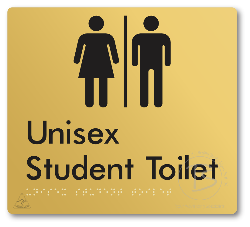 Unisex Student Toilet with Air Lock - Braille Tactile Signs Aust.
