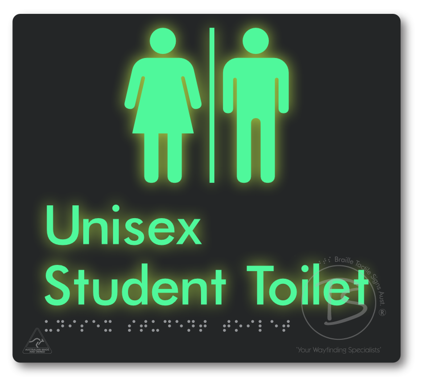 Unisex Student Toilet with Air Lock - Braille Tactile Signs Aust.