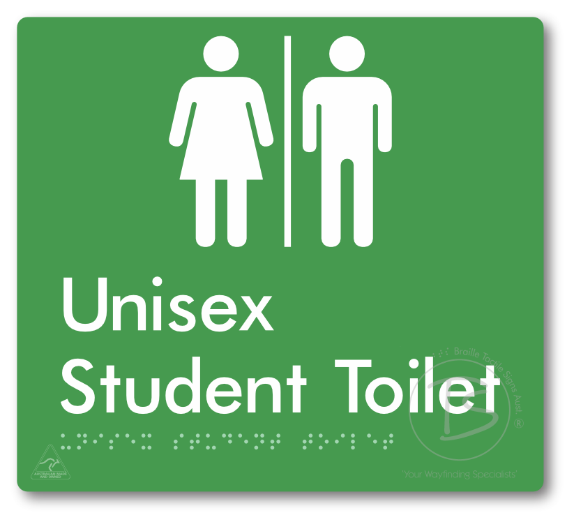 Unisex Student Toilet with Air Lock - Braille Tactile Signs Aust.