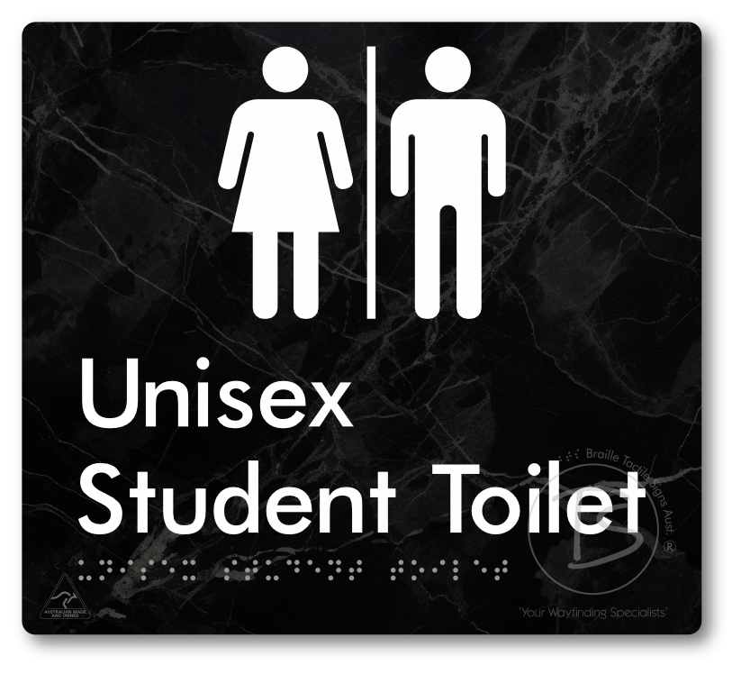 Unisex Student Toilet with Air Lock - Braille Tactile Signs Aust.