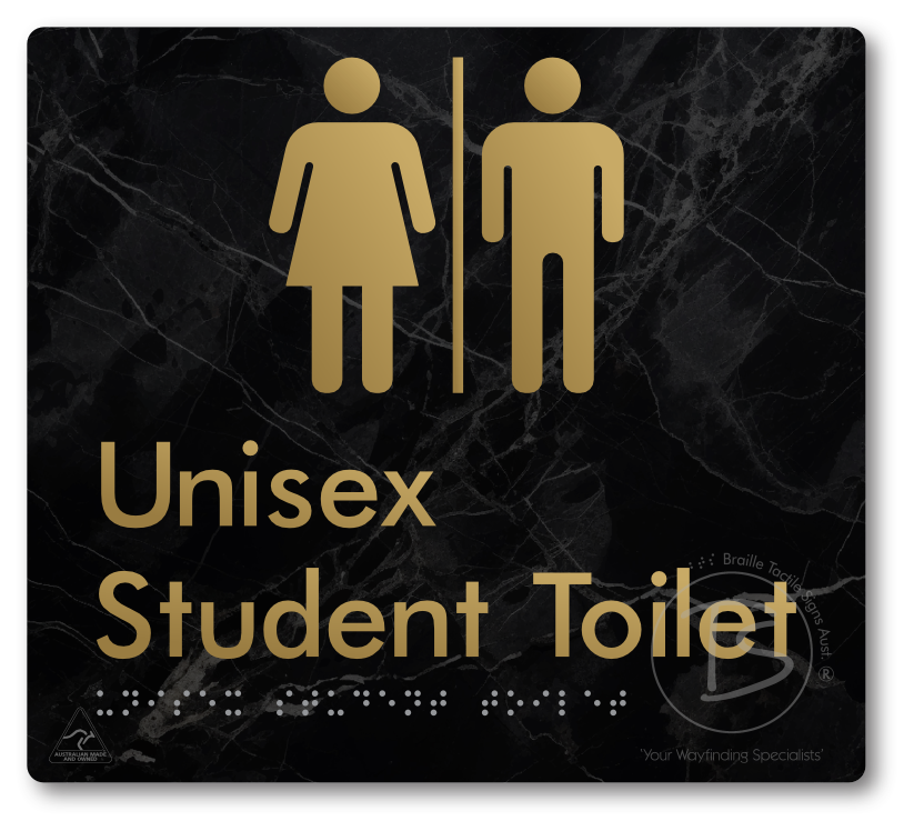 Unisex Student Toilet with Air Lock - Braille Tactile Signs Aust.