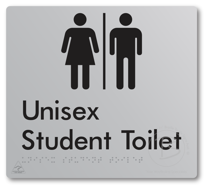 Unisex Student Toilet with Air Lock - Braille Tactile Signs Aust.