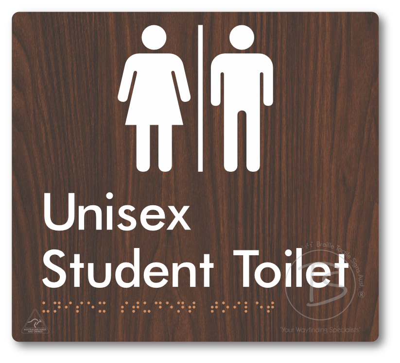 Unisex Student Toilet with Air Lock - Braille Tactile Signs Aust.
