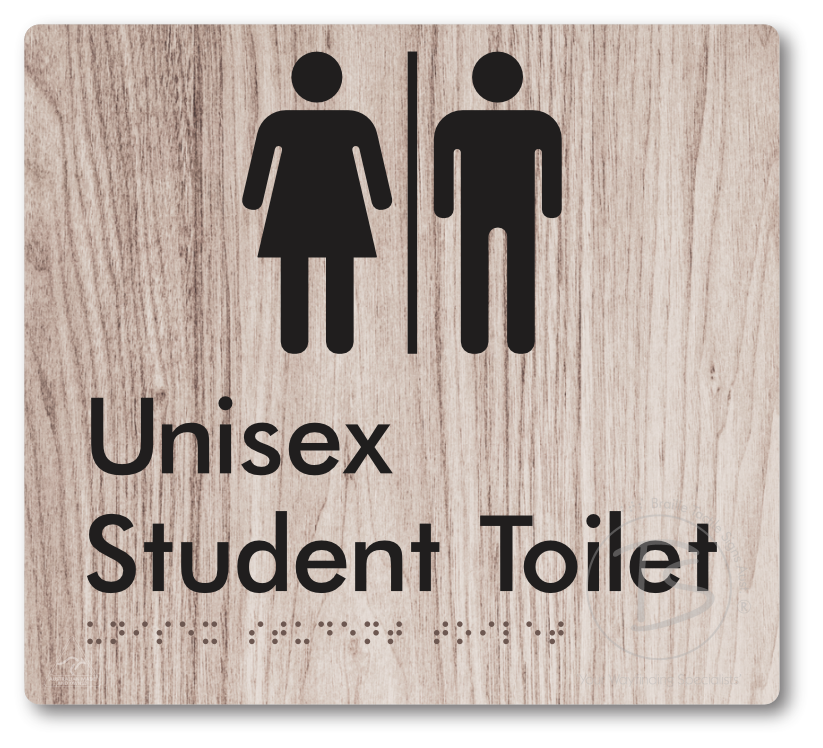 Unisex Student Toilet with Air Lock - Braille Tactile Signs Aust.