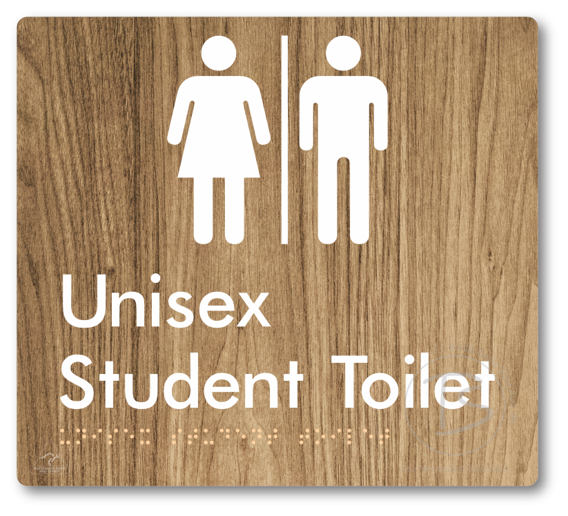 Unisex Student Toilet with Air Lock - Braille Tactile Signs Aust.