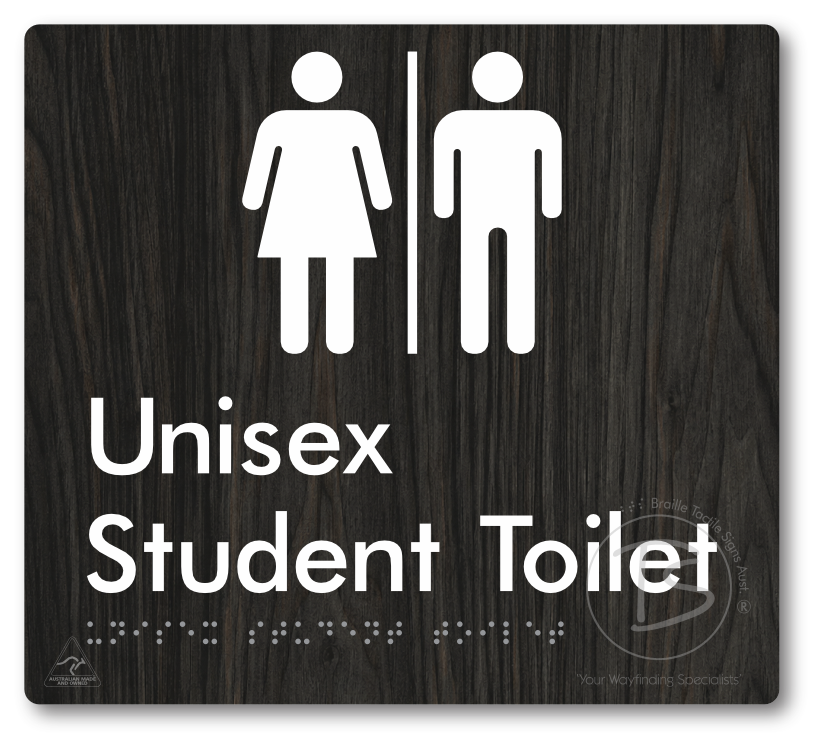 Unisex Student Toilet with Air Lock - Braille Tactile Signs Aust.