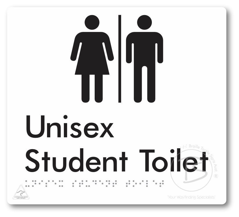 Unisex Student Toilet with Air Lock - Braille Tactile Signs Aust.