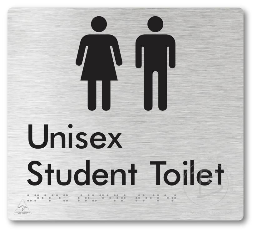 Unisex Student Toilet - Braille Tactile Signs Aust.