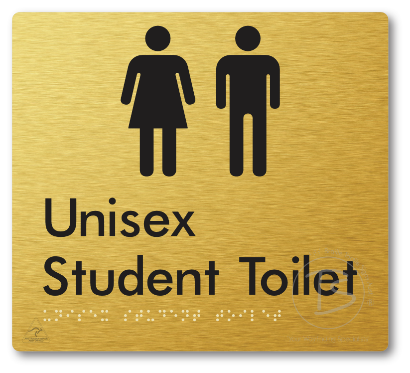 Unisex Student Toilet - Braille Tactile Signs Aust.