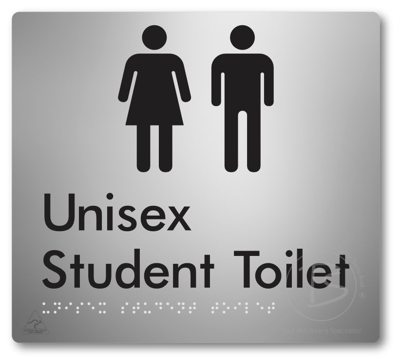 Unisex Student Toilet - Braille Tactile Signs Aust.