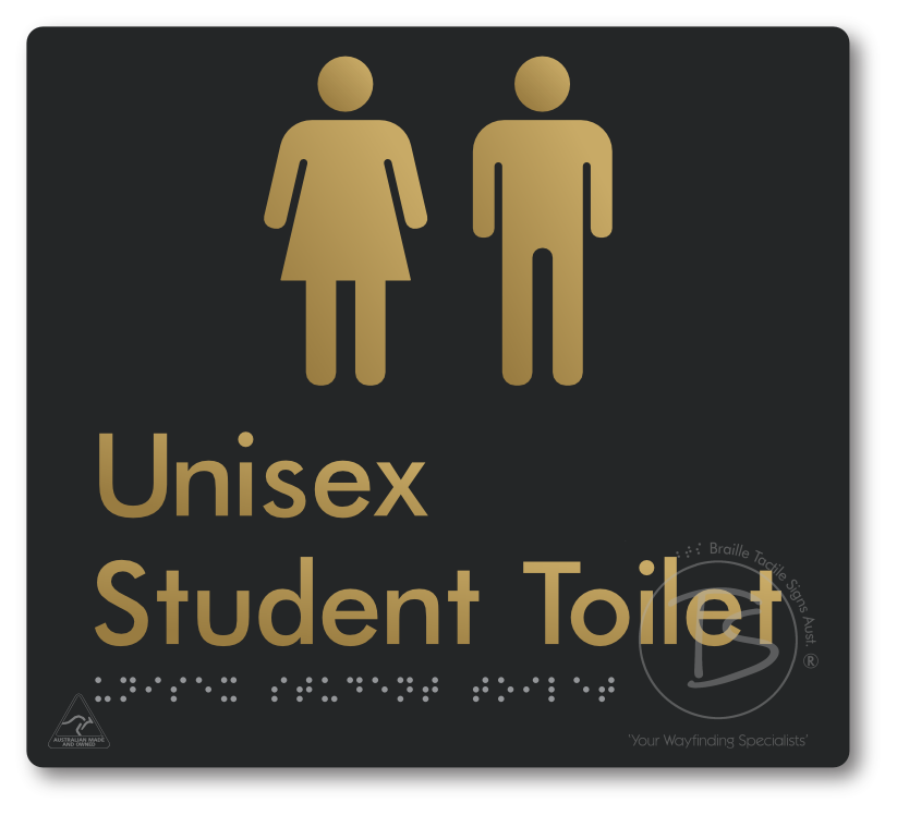 Unisex Student Toilet - Braille Tactile Signs Aust.