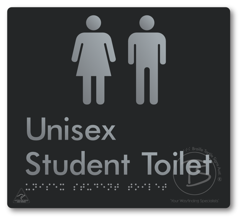 Unisex Student Toilet - Braille Tactile Signs Aust.