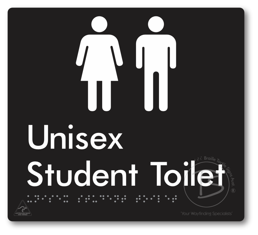 Unisex Student Toilet - Braille Tactile Signs Aust.