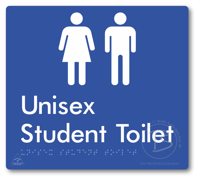 Unisex Student Toilet - Braille Tactile Signs Aust.