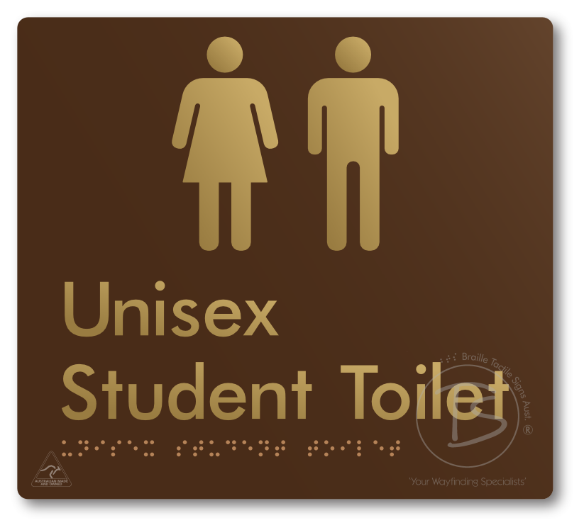 Unisex Student Toilet - Braille Tactile Signs Aust.