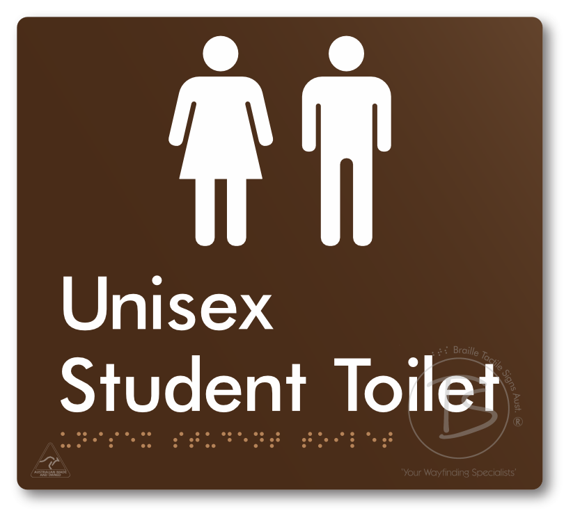 Unisex Student Toilet - Braille Tactile Signs Aust.