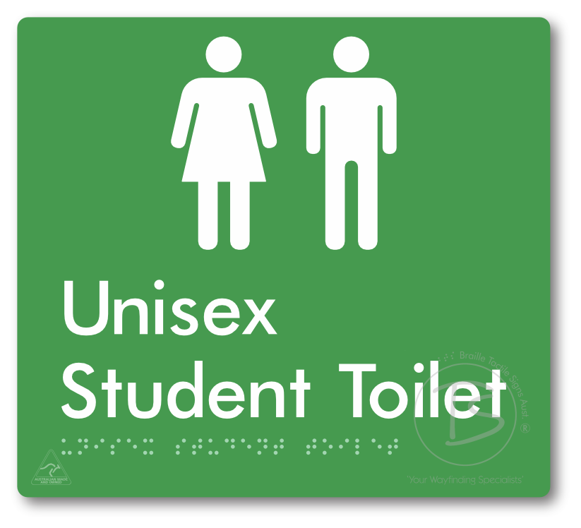 Unisex Student Toilet - Braille Tactile Signs Aust.