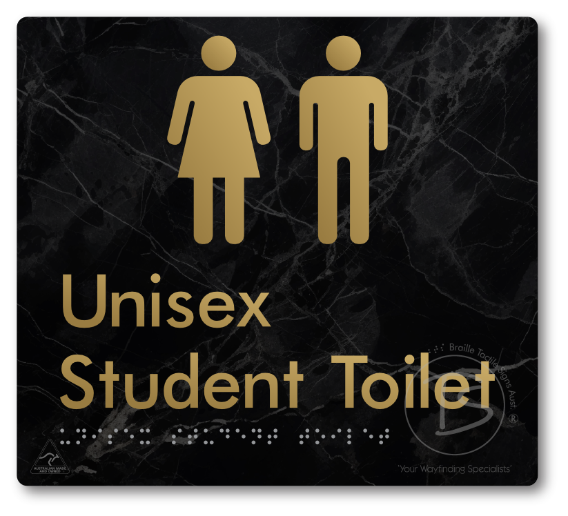 Unisex Student Toilet - Braille Tactile Signs Aust.