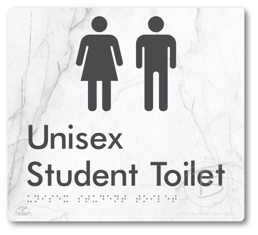 Unisex Student Toilet - Braille Tactile Signs Aust.