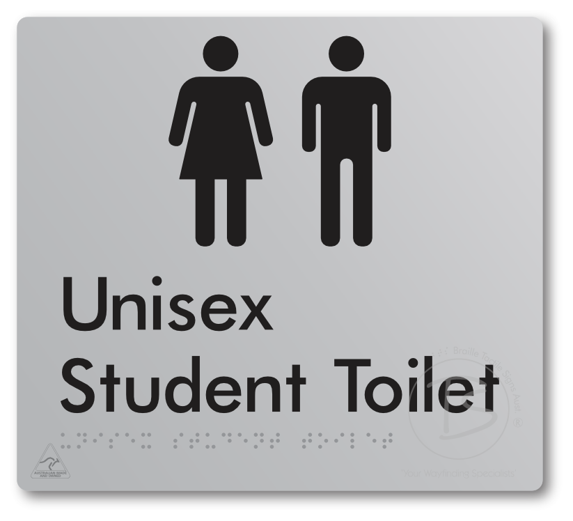 Unisex Student Toilet - Braille Tactile Signs Aust.