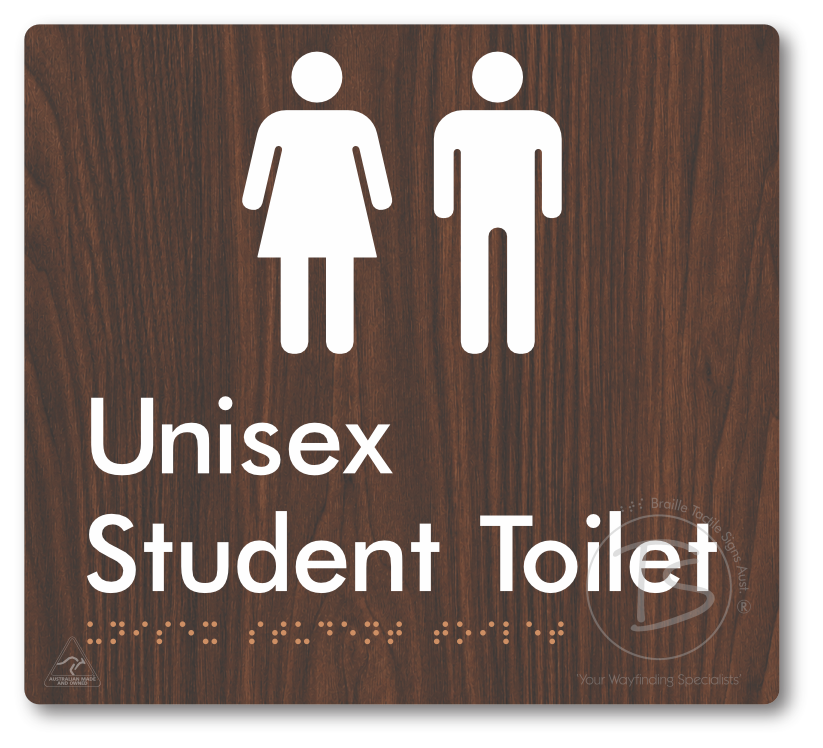 Unisex Student Toilet - Braille Tactile Signs Aust.