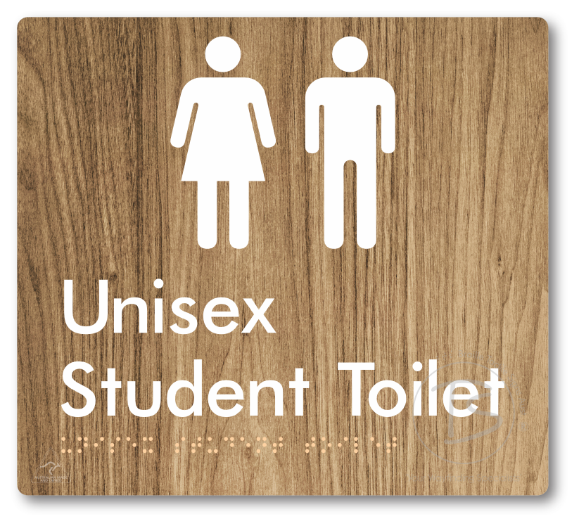 Unisex Student Toilet - Braille Tactile Signs Aust.