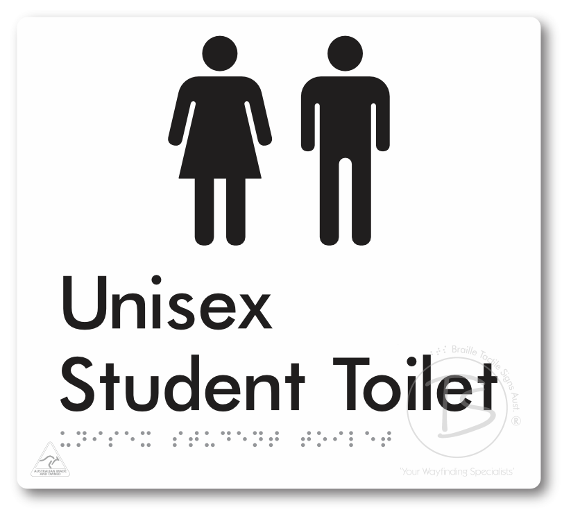 Unisex Student Toilet - Braille Tactile Signs Aust.