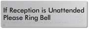 If Reception Is Unattended Please Ring Bell - Braille Tactile Signs Aust.