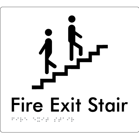 Fire Exit Stair - Braille Tactile Signs Aust.