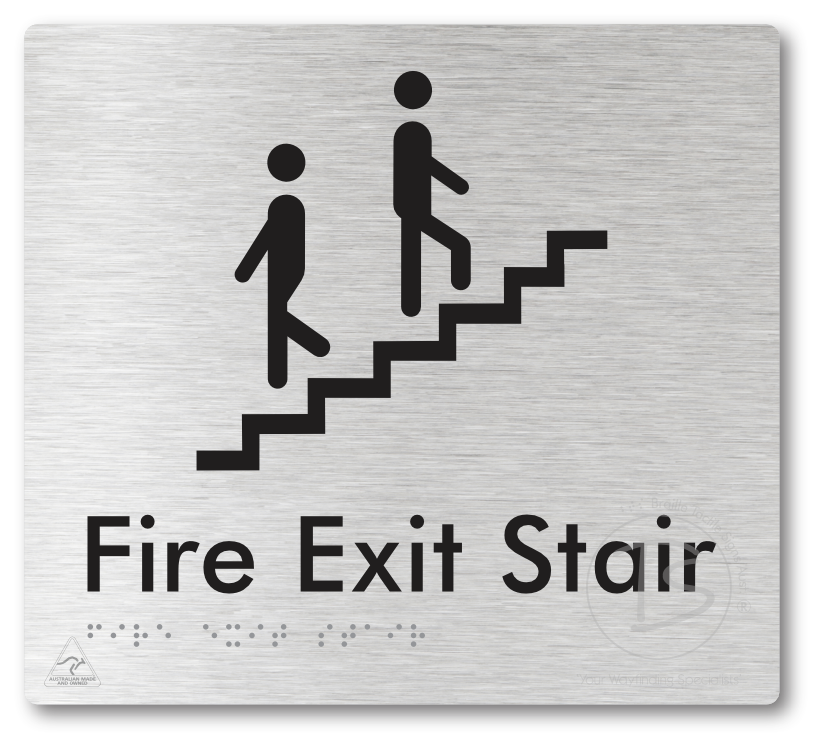 Fire Exit Stair - Braille Tactile Signs Aust.