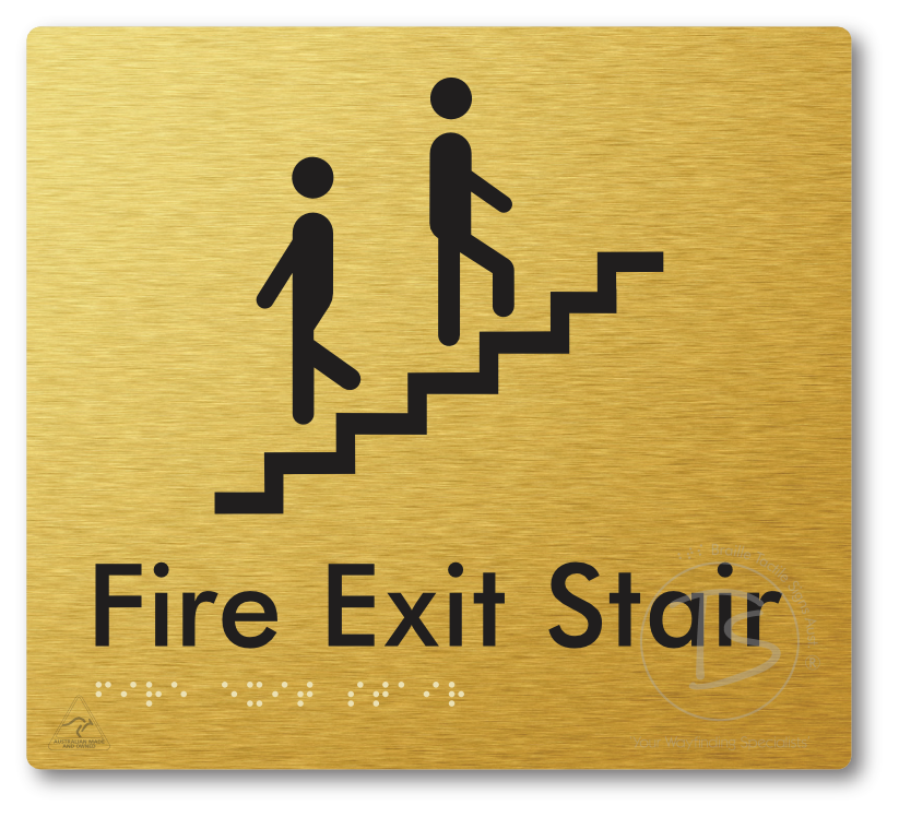 Fire Exit Stair - Braille Tactile Signs Aust.