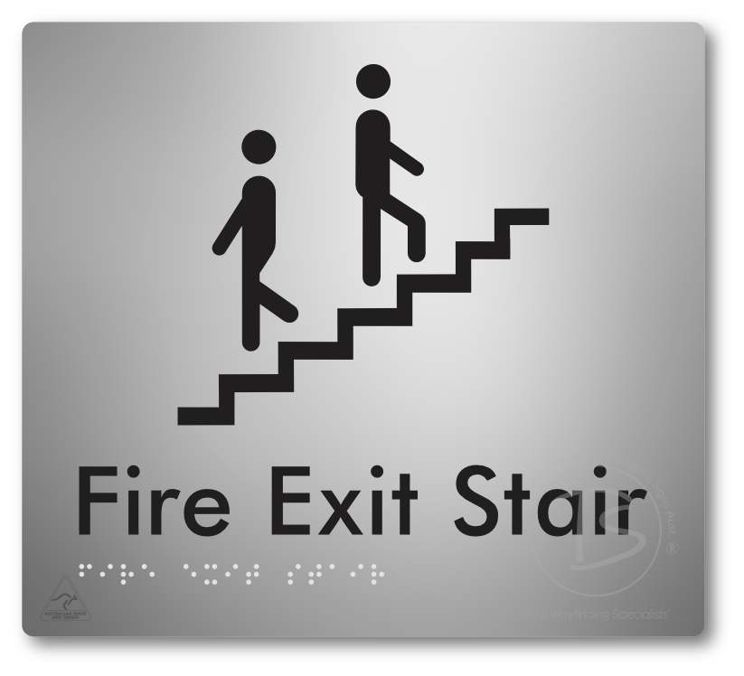 Fire Exit Stair - Braille Tactile Signs Aust.