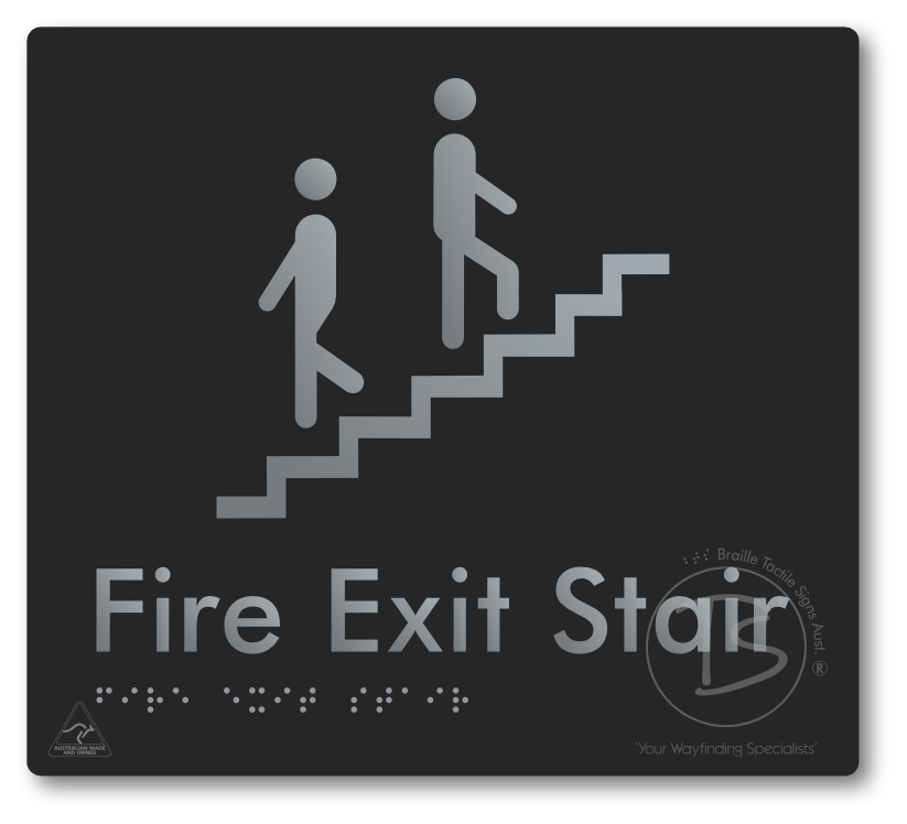 Fire Exit Stair - Braille Tactile Signs Aust.