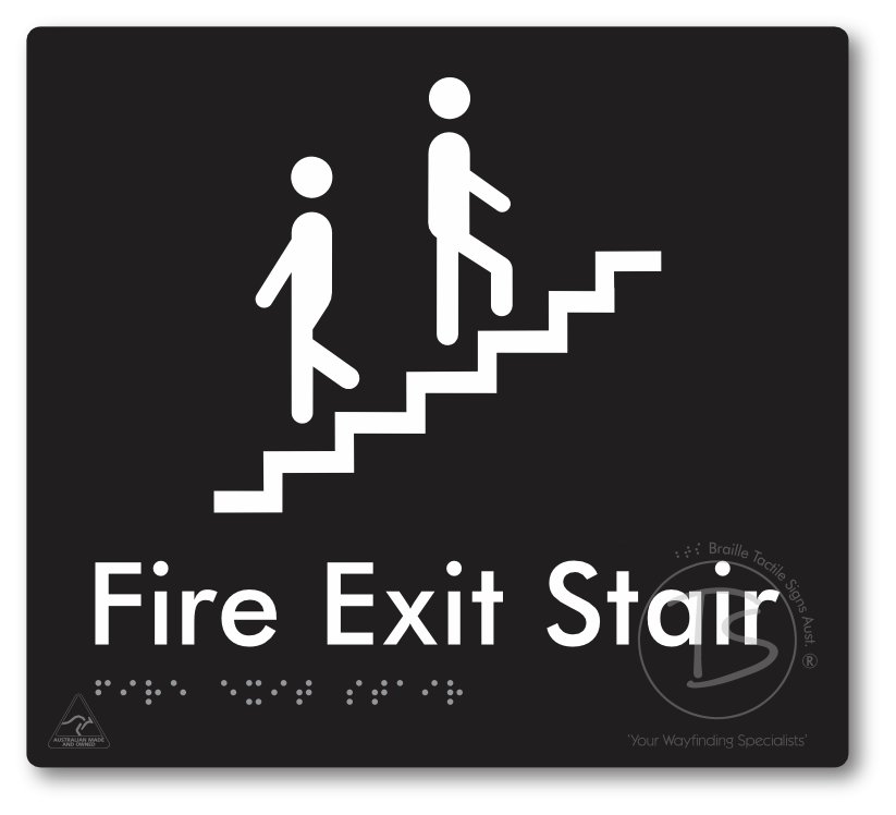 Fire Exit Stair - Braille Tactile Signs Aust.