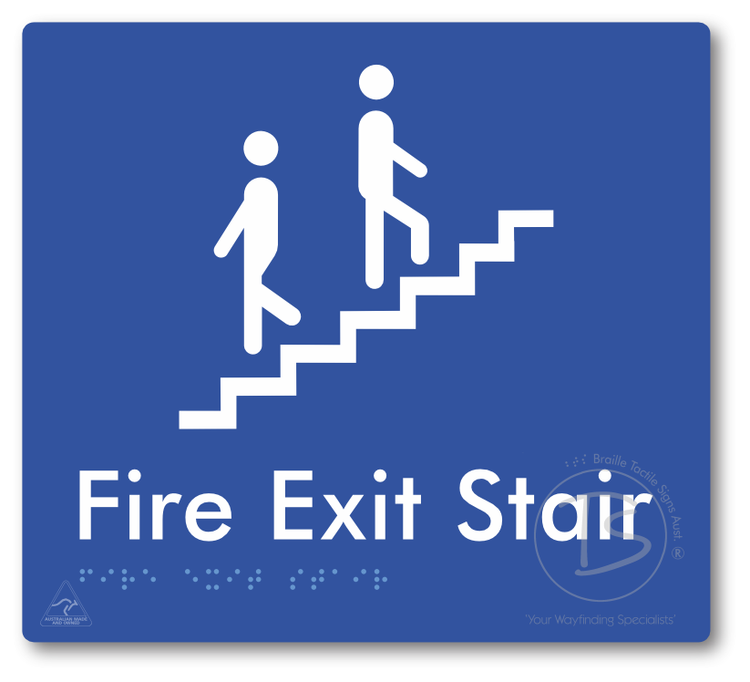 Fire Exit Stair - Braille Tactile Signs Aust.