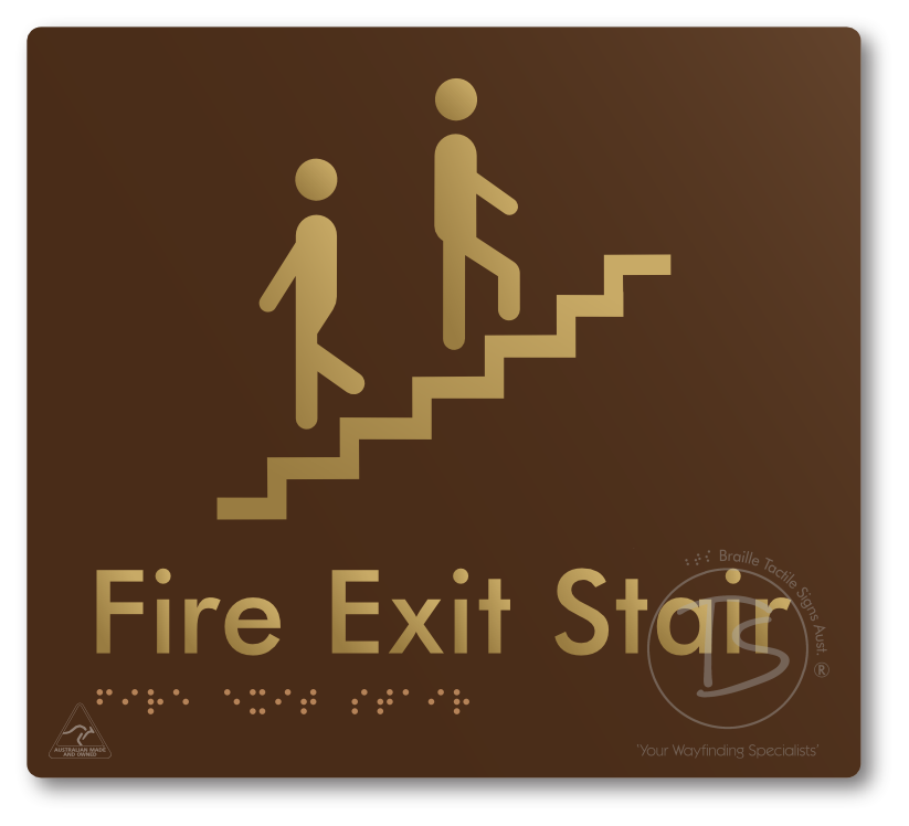 Fire Exit Stair - Braille Tactile Signs Aust.