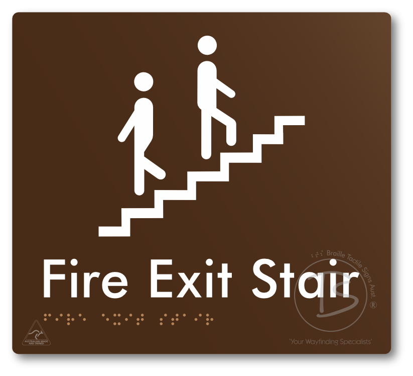 Fire Exit Stair - Braille Tactile Signs Aust.