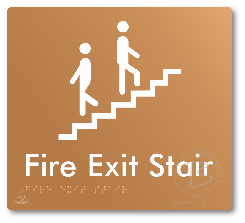 Fire Exit Stair - Braille Tactile Signs Aust.